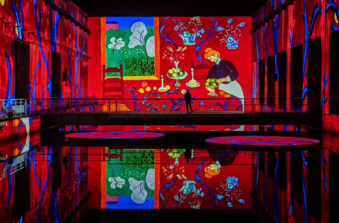 projection oeuvre atelier rouge matisse