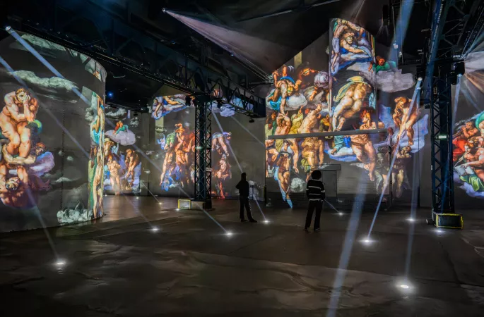 projection oeuvre d'art renaissance