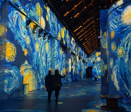 nuit étoilée van gogh silhouettes