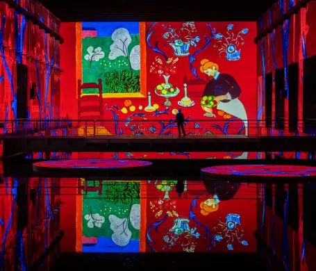 projection oeuvre atelier rouge matisse