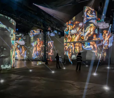 projection oeuvre d'art renaissance
