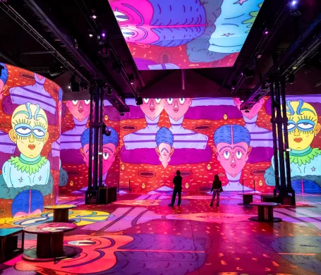 projection image colorée atelier